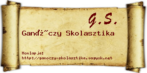 Ganóczy Skolasztika névjegykártya